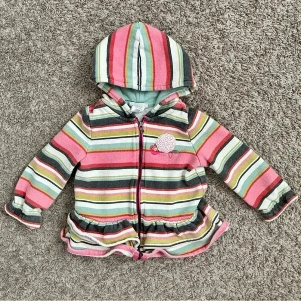 Genuine Kids from OshKosh Baby I Striped Hoodie Pants Outfit Set‎ I Size 24M EUC